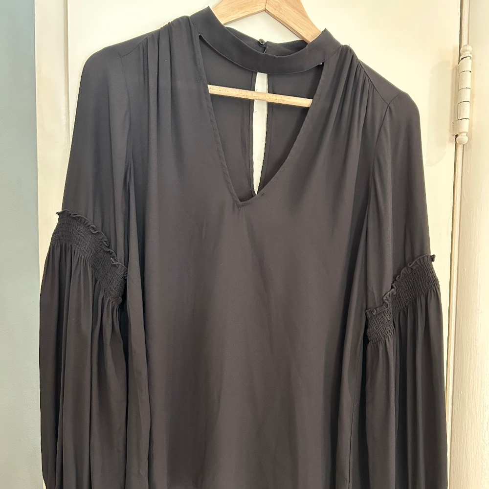 Black Lush cut out long sleeve blouse